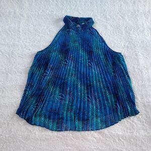 Jennifer Lopez Tropical Pleated Halter Top